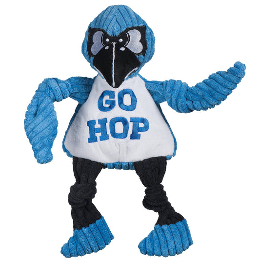NCAA Mascot Johns Hopkins University, Jay the Blue Jay Knottie® Plush Dog Toy