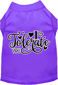 Load image into Gallery viewer, Adorable Cat or Dog Shirt for Pets "I Tolerate You"
