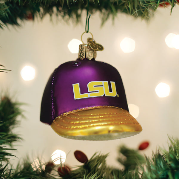 Lsu Baseball Cap Ornament - Southlake Paws