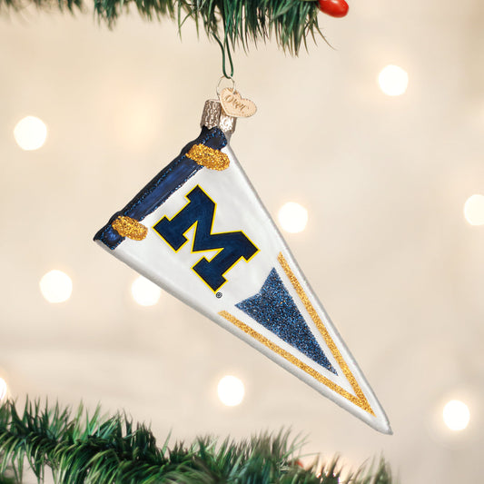 Michigan Pennant Ornament - Southlake Paws