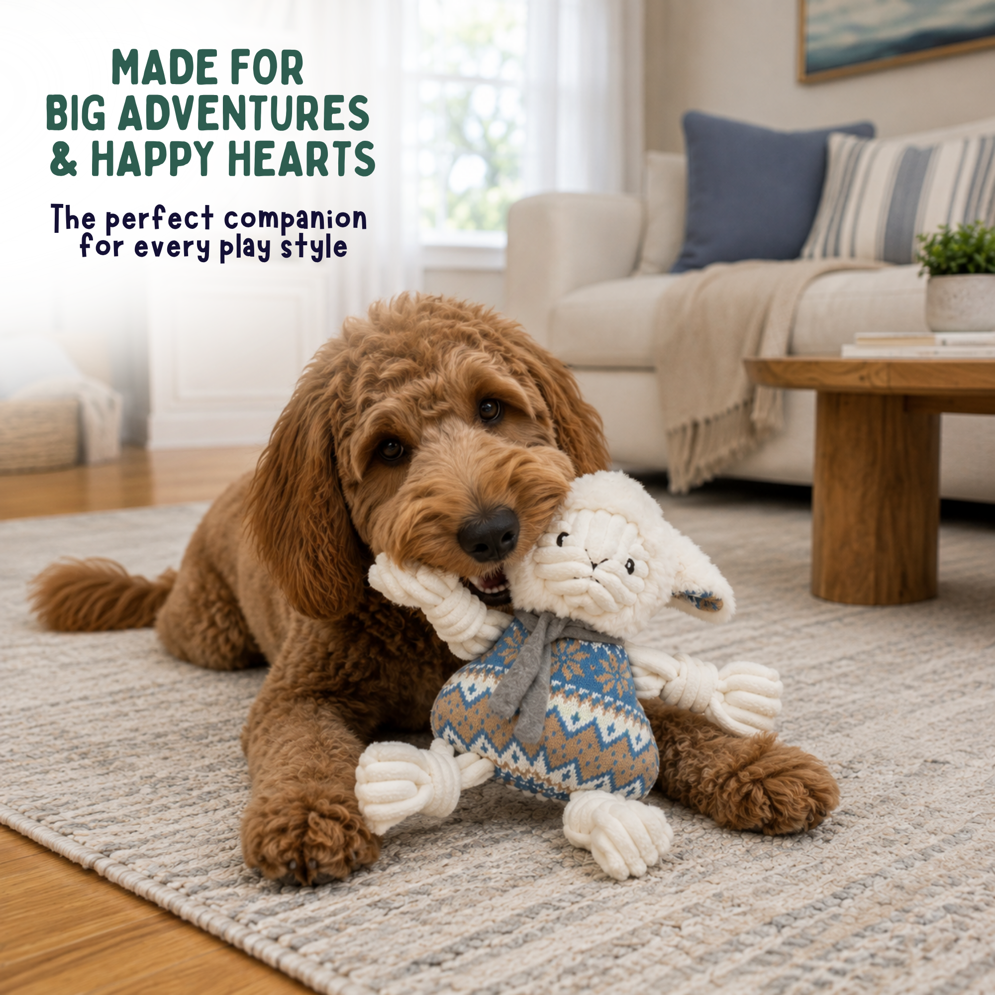 Dog Toys Premium Leo Lamb Plush Dog Toy Knottie®