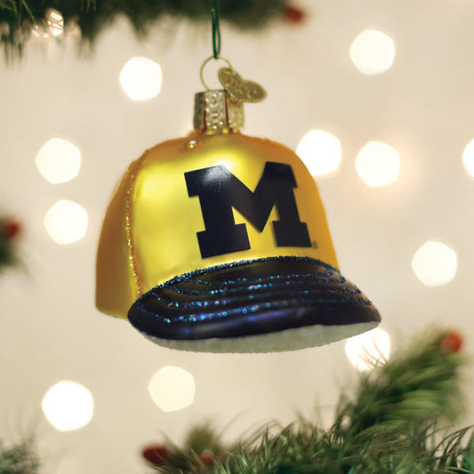 Michigan Baseball Cap Ornament - Southlake Paws