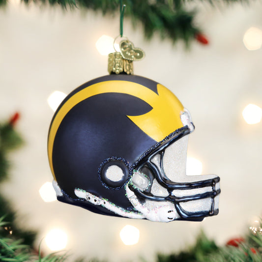 Michigan Helmet Ornament - Southlake Paws