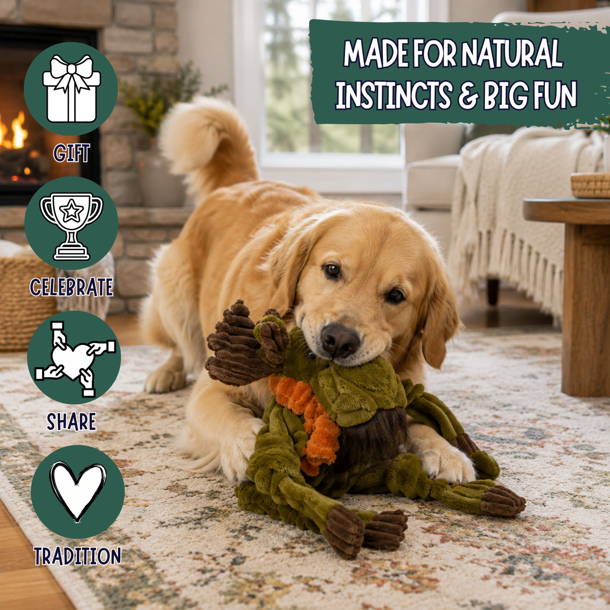 Dog Toys Premium Milo Moose Plush Dog Toy Knottie®