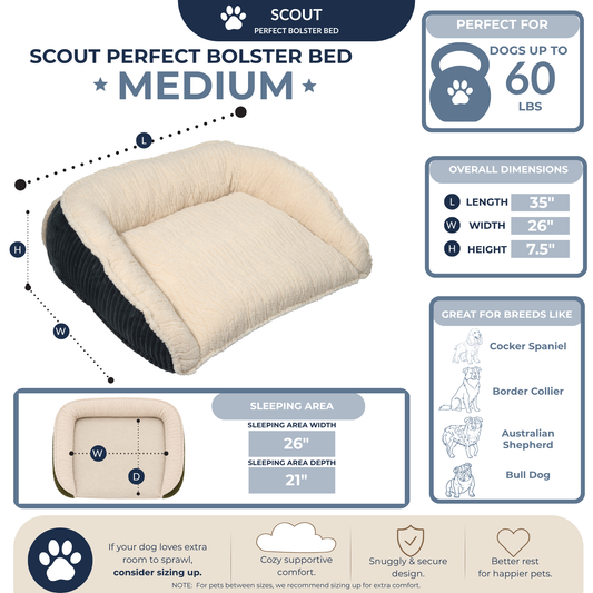 Premium Scout Perfect Bolster Dog Bed