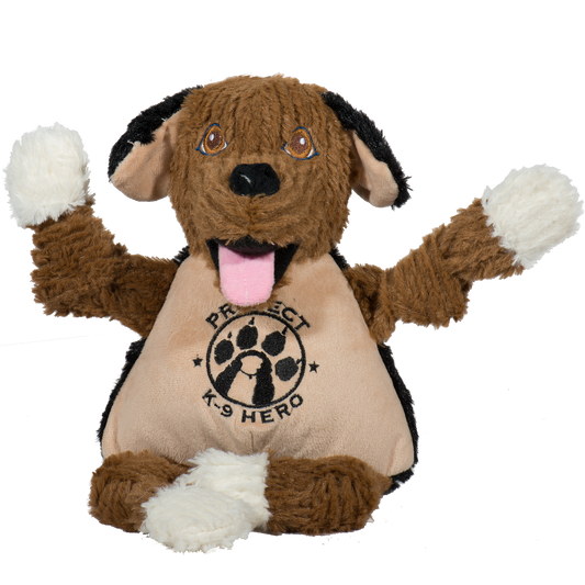 HuggleCause™, Project K-9 Hero, Flash Knottie® Plush Dog Toy, Large