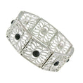 Load image into Gallery viewer, Square Butterfly Filigree Crystal Stretch Bracelet
