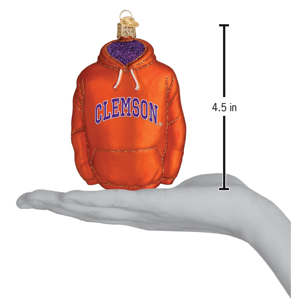 Clemson Hoodie Ornament - Southlake Paws