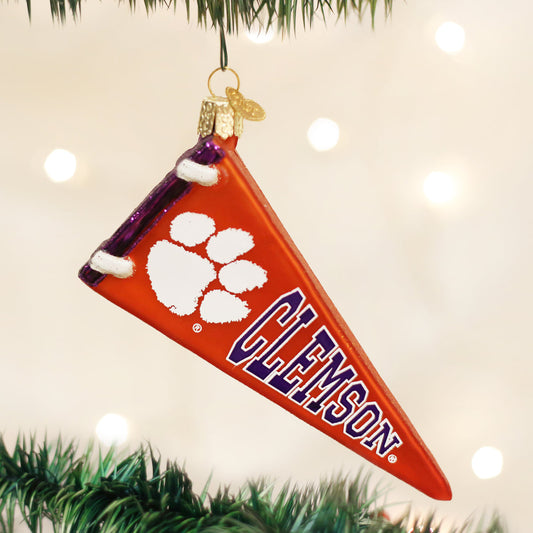 Clemson Pennant Ornament - Southlake Paws