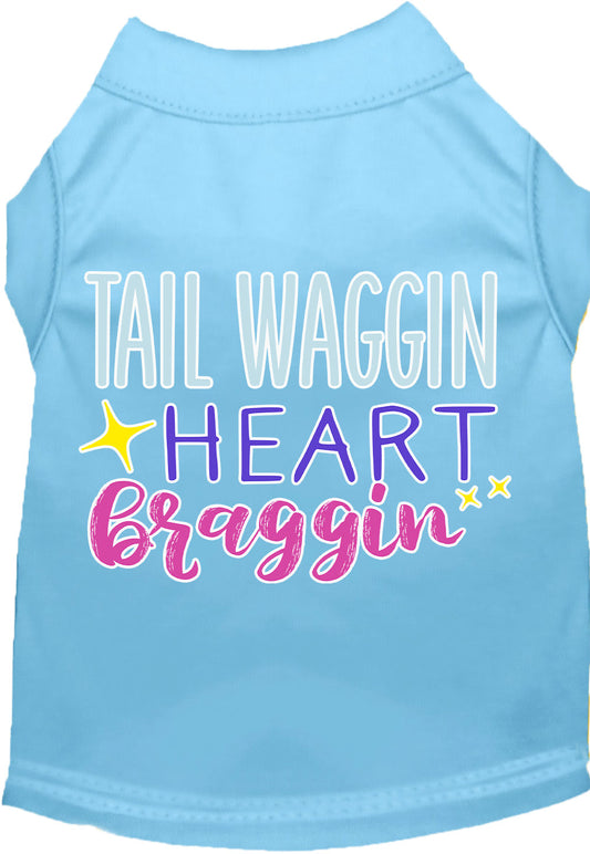 Dog Shirt for Pets "Tail Waggin, Heart Braggin"