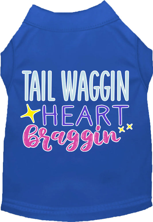 Dog Shirt for Pets "Tail Waggin, Heart Braggin"
