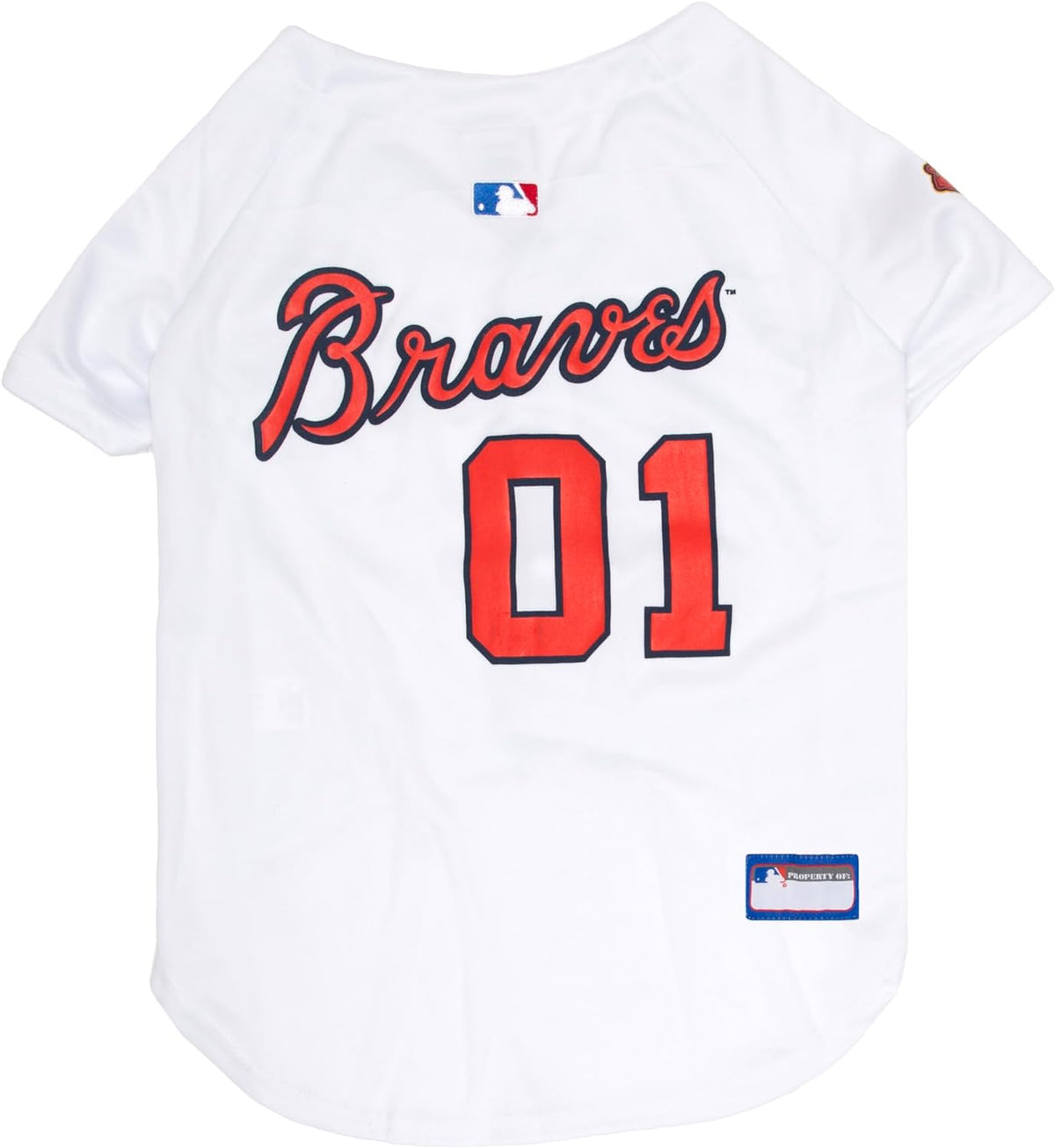 MLB Atlanta Braves White Mesh Dog Jersey