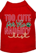Load image into Gallery viewer, Dog Shirt for Pets "Too Cute for the Naughty List"
