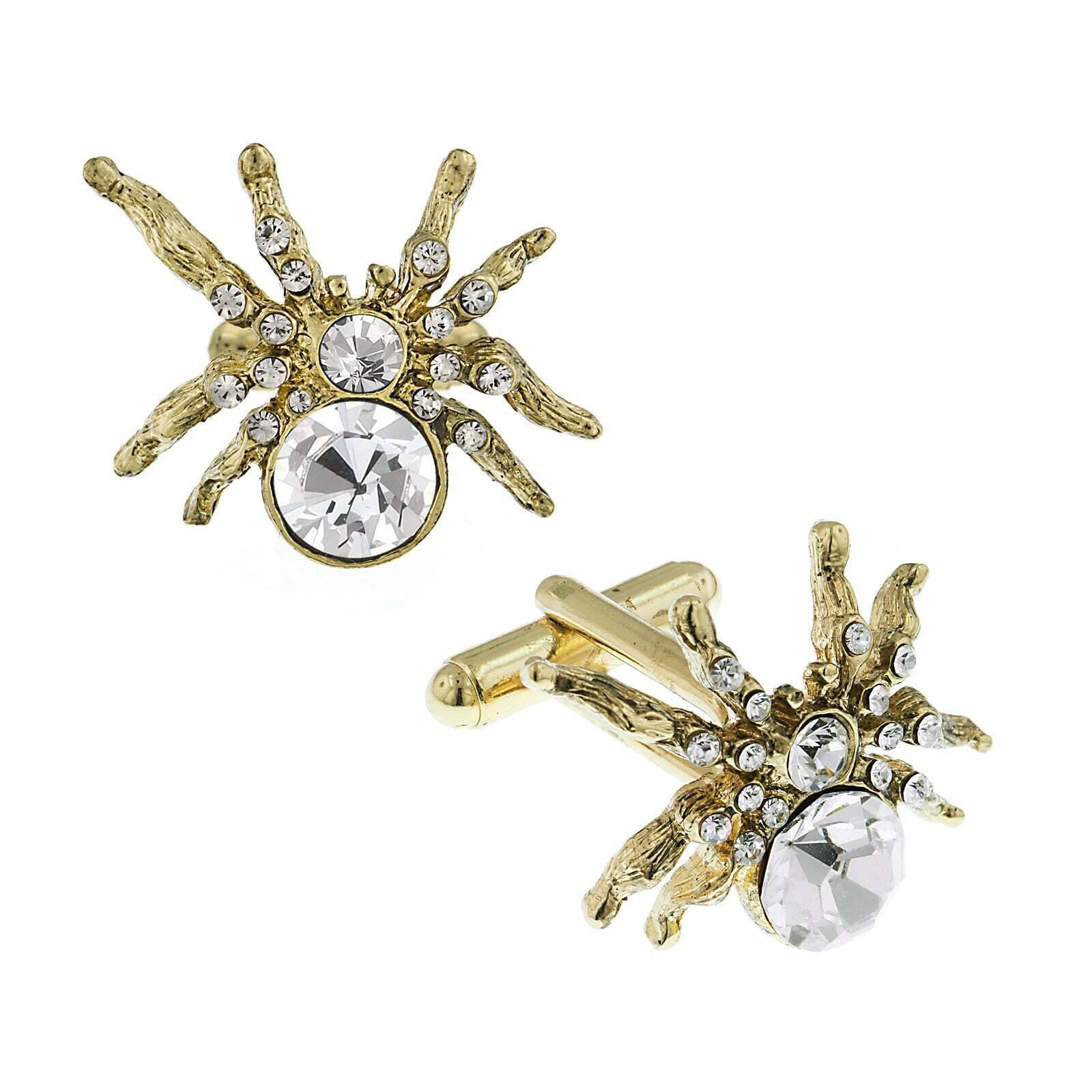 Arachnid Spider Crystal Cufflinks