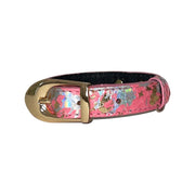 XS/S 7”-14” Bubblegum Pink/Gold/Silver Art Deco Custom Snake Collar/Custom Gold Italian Hardware
