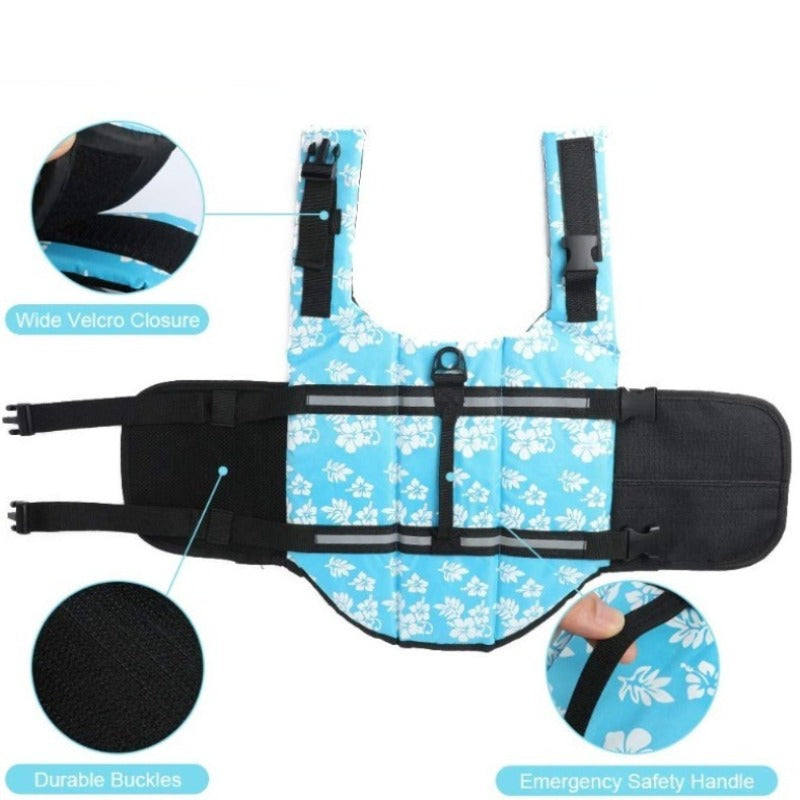 Floral Dog Life Jacket - Southlake Paws
