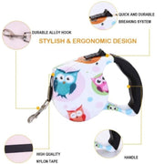 Owls Retractable Dog Leash
