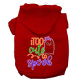 Load image into Gallery viewer, Halloween Pet Hoodie, "Too Cute To Spook Girly Ghost"
