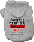 Load image into Gallery viewer, Christmas Pet Hoodie Screen Printed, "North Pole Correctional"
