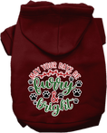 Load image into Gallery viewer, Christmas Pet Hoodie Screen Printed, "Furry & Bright"
