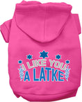 Load image into Gallery viewer, Hanukkah Pet Hoodie "I Like You A Latke"
