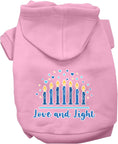 Load image into Gallery viewer, Hanukkah Pet, Dog and Cat Hoodie Screen Printed, "Love and Light"
