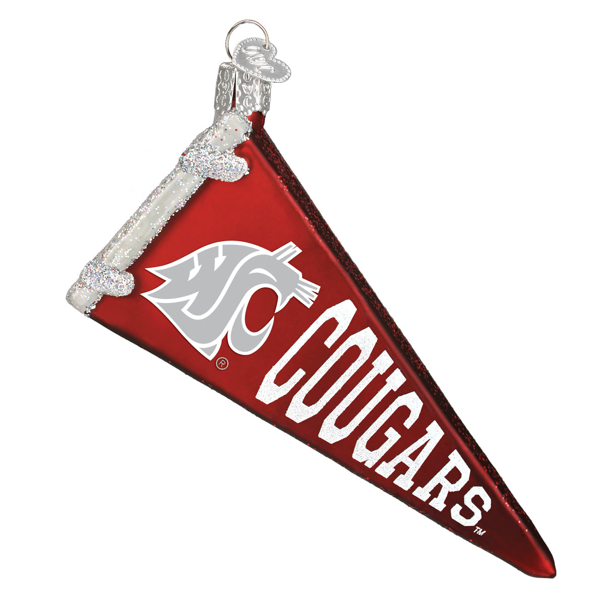 WSU Pennant Ornament - Southlake Paws