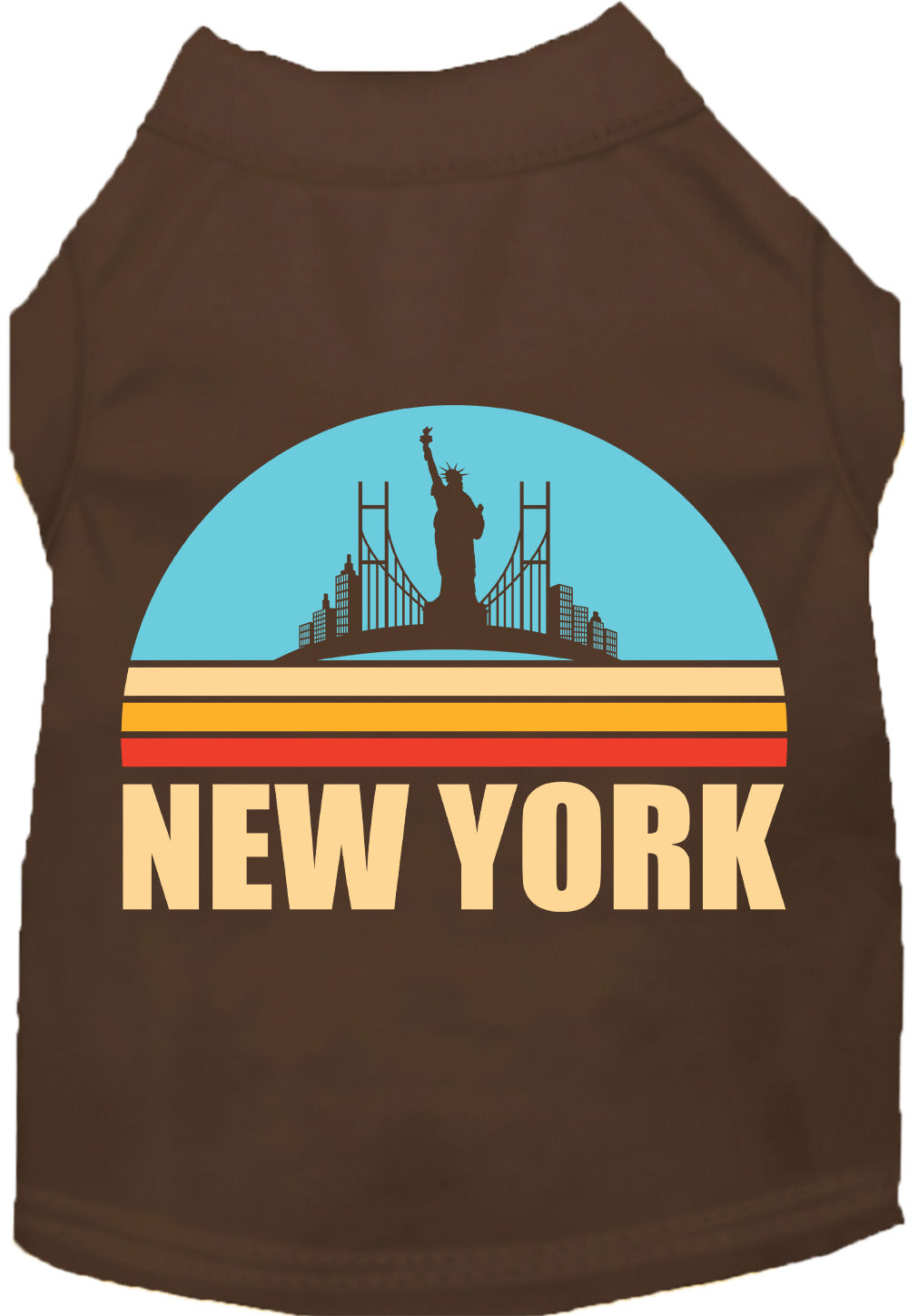 Adorable Cat or Dog Shirt for Pets "Retro New York"