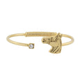 Load image into Gallery viewer, Clear Crystal And Horse Accent Hinge Bracelet
