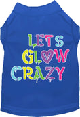 Load image into Gallery viewer, Fun Retro Neon Cat or Dog Shirt for Pets "Lets Glow Crazy"
