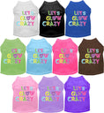 Load image into Gallery viewer, Fun Retro Neon Cat or Dog Shirt for Pets "Lets Glow Crazy"
