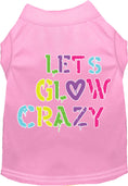 Load image into Gallery viewer, Fun Retro Neon Cat or Dog Shirt for Pets "Lets Glow Crazy"

