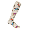 Load image into Gallery viewer, AWST Int'l Lila Horses in Blankets Equestrian Boot Socks Ladies
