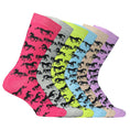 Load image into Gallery viewer, AWST Int'l Ladies "Lila" Galloping Horses Crew Socks- 6 Pack
