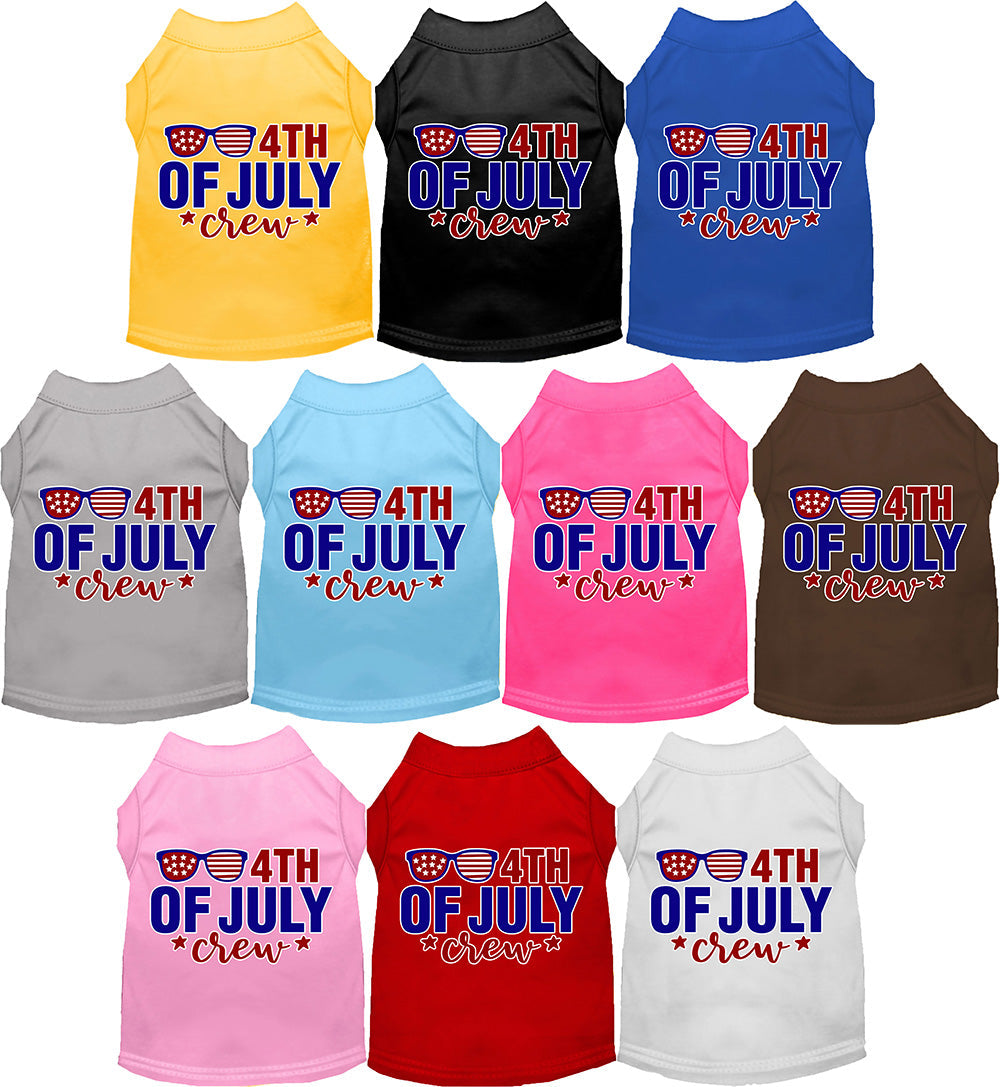 Patriotic Cat or Dog Shirt for Pets "Chill 4th of July Crew"