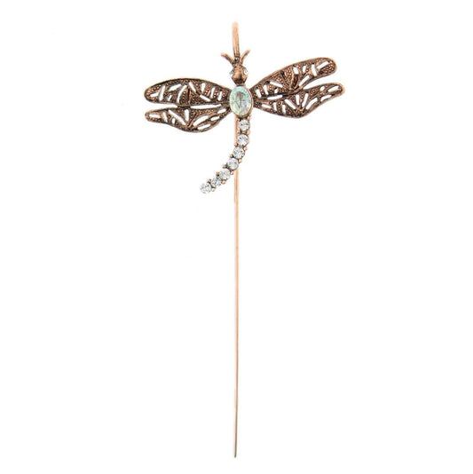 Floating Rhinestone & Crystal Dragonfly Bookmark