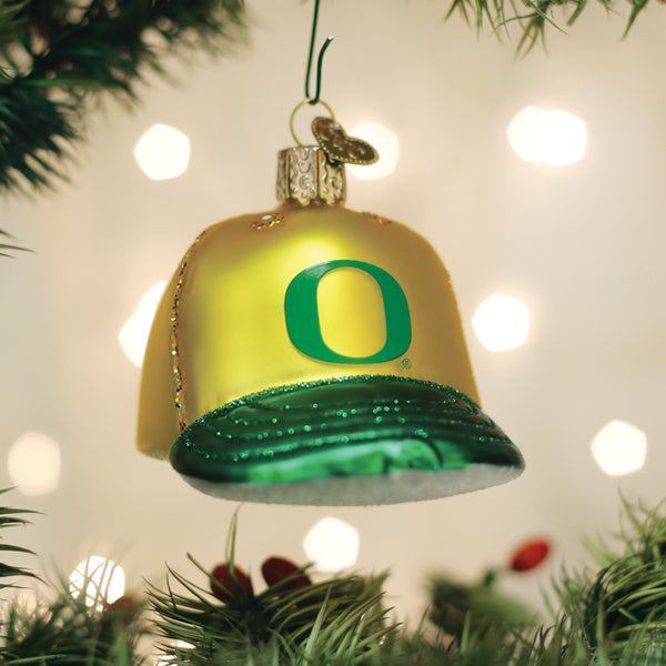Oregon Baseball Cap Ornament - Southlake Paws