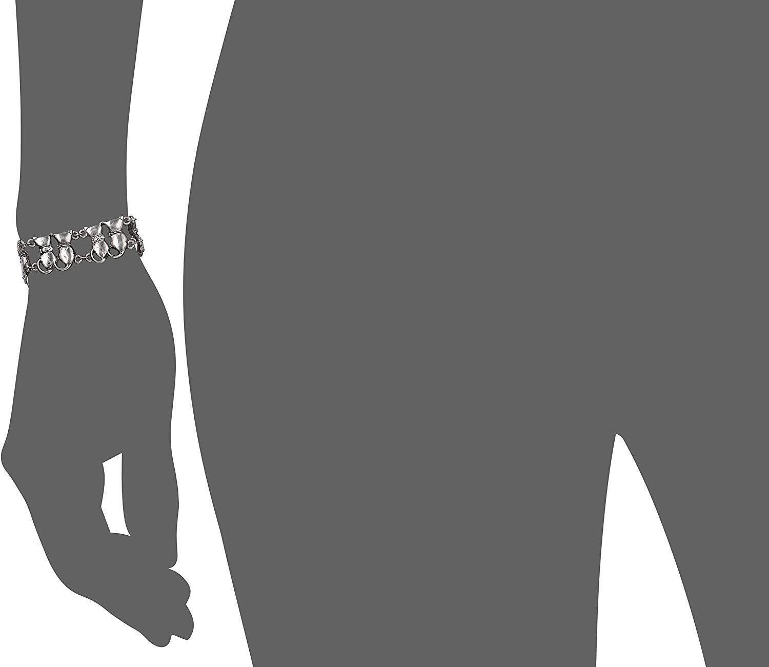 Crystal Multi Double Cat Chain Bracelet