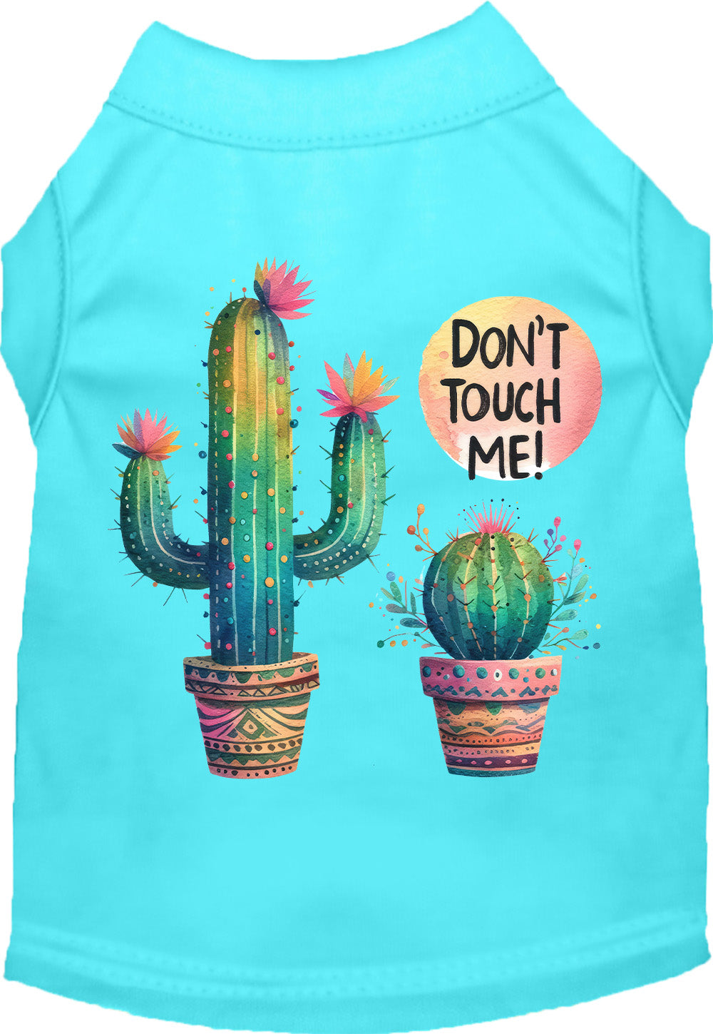 Adorable Cat or Dog Shirt for Pets "Don't Touch Me Cactus"