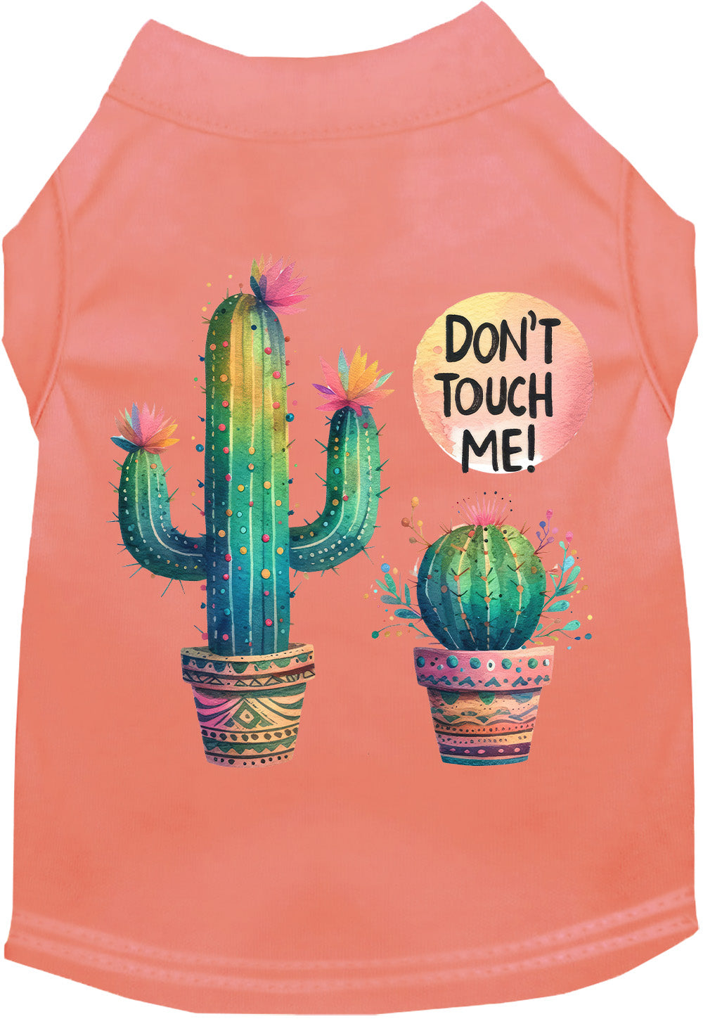 Adorable Cat or Dog Shirt for Pets "Don't Touch Me Cactus"