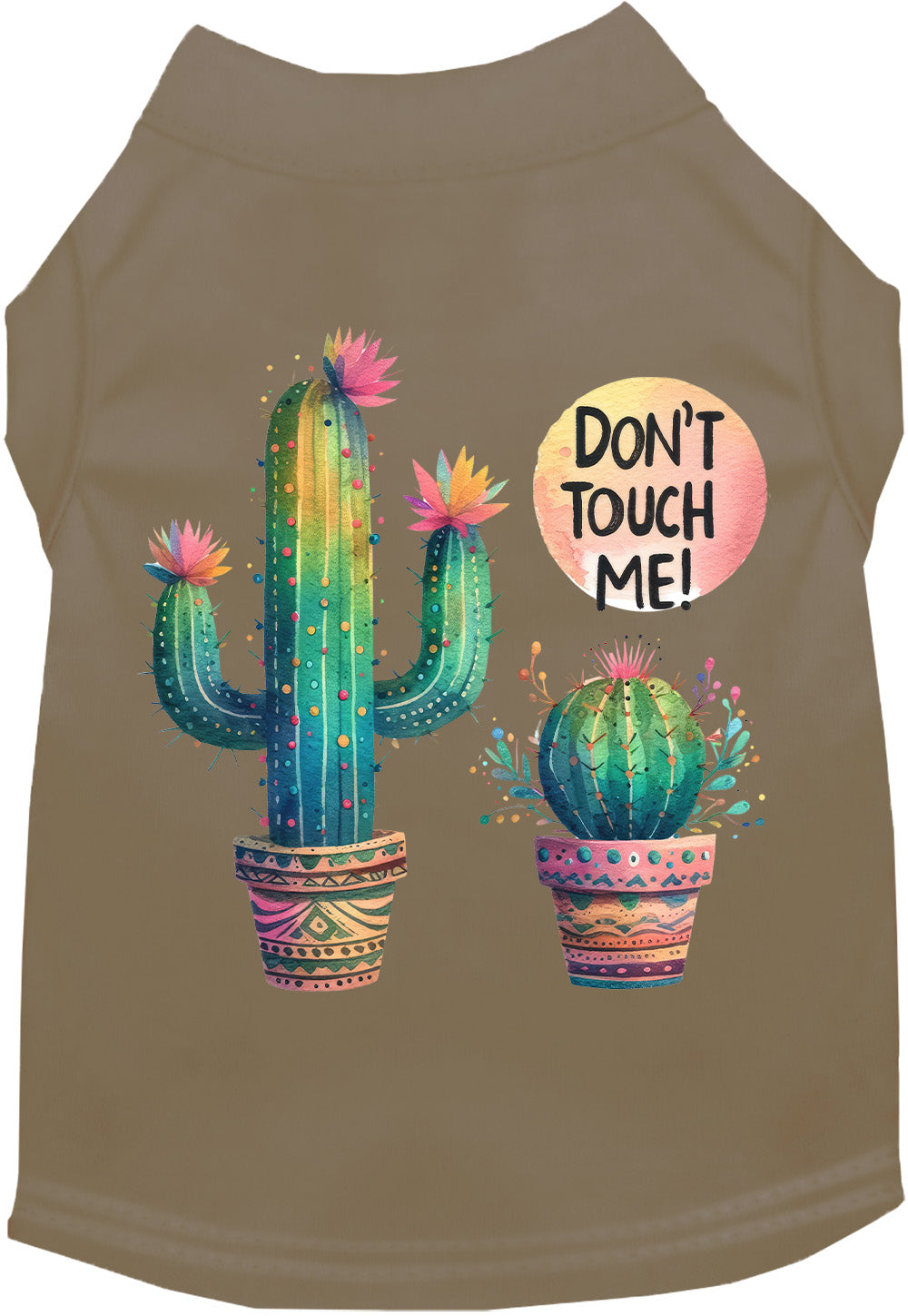 Adorable Cat or Dog Shirt for Pets "Don't Touch Me Cactus"