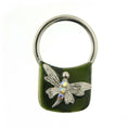 Load image into Gallery viewer, AB Crystal Butterfly Enamel Square Key Ring
