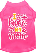 Load image into Gallery viewer, Adorable Cat or Dog Shirt for Pets "Pink I Love My Mom"
