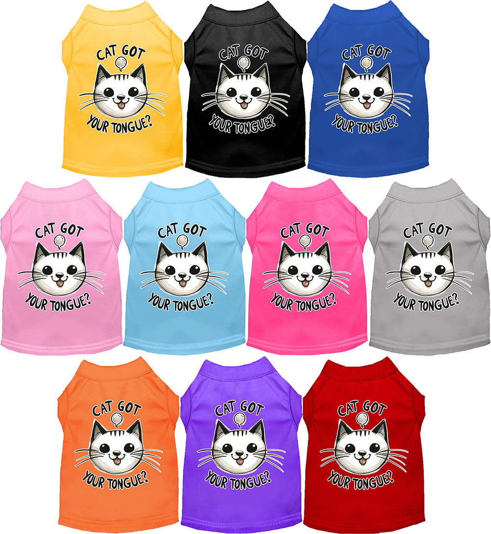 Adorable Cat or Dog Shirt for Pets "Cat Got Your Tongue"