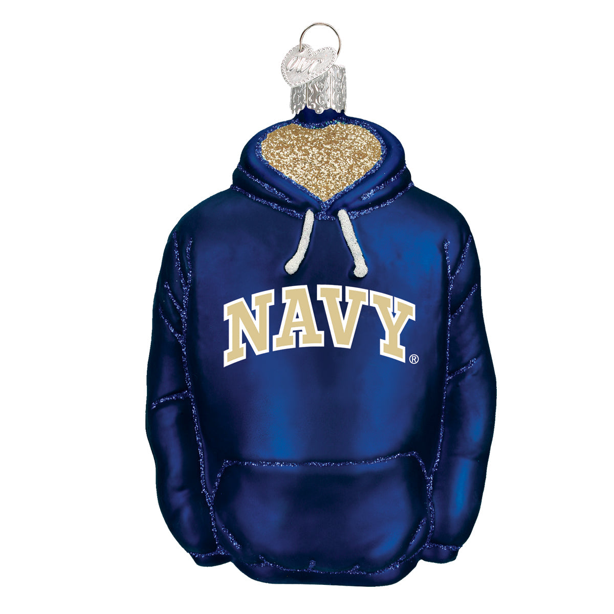 Navy Hoodie Ornament - Southlake Paws