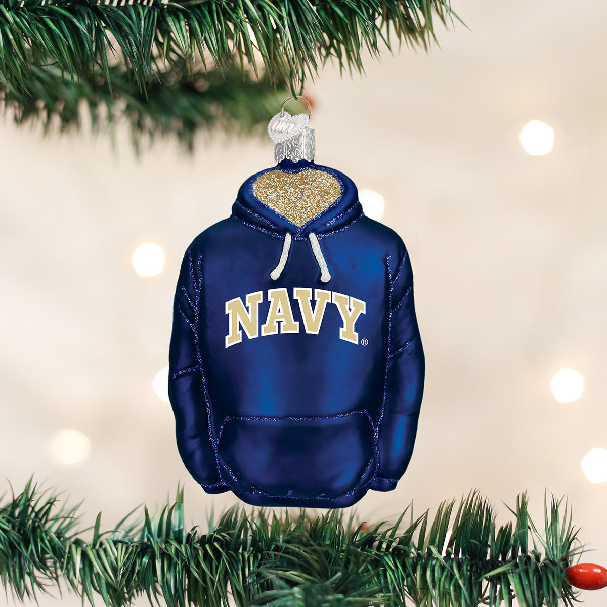 Navy Hoodie Ornament - Southlake Paws