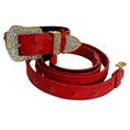 Load image into Gallery viewer, Bella Rosso Swarovski Crystal Collar & Leash Set
