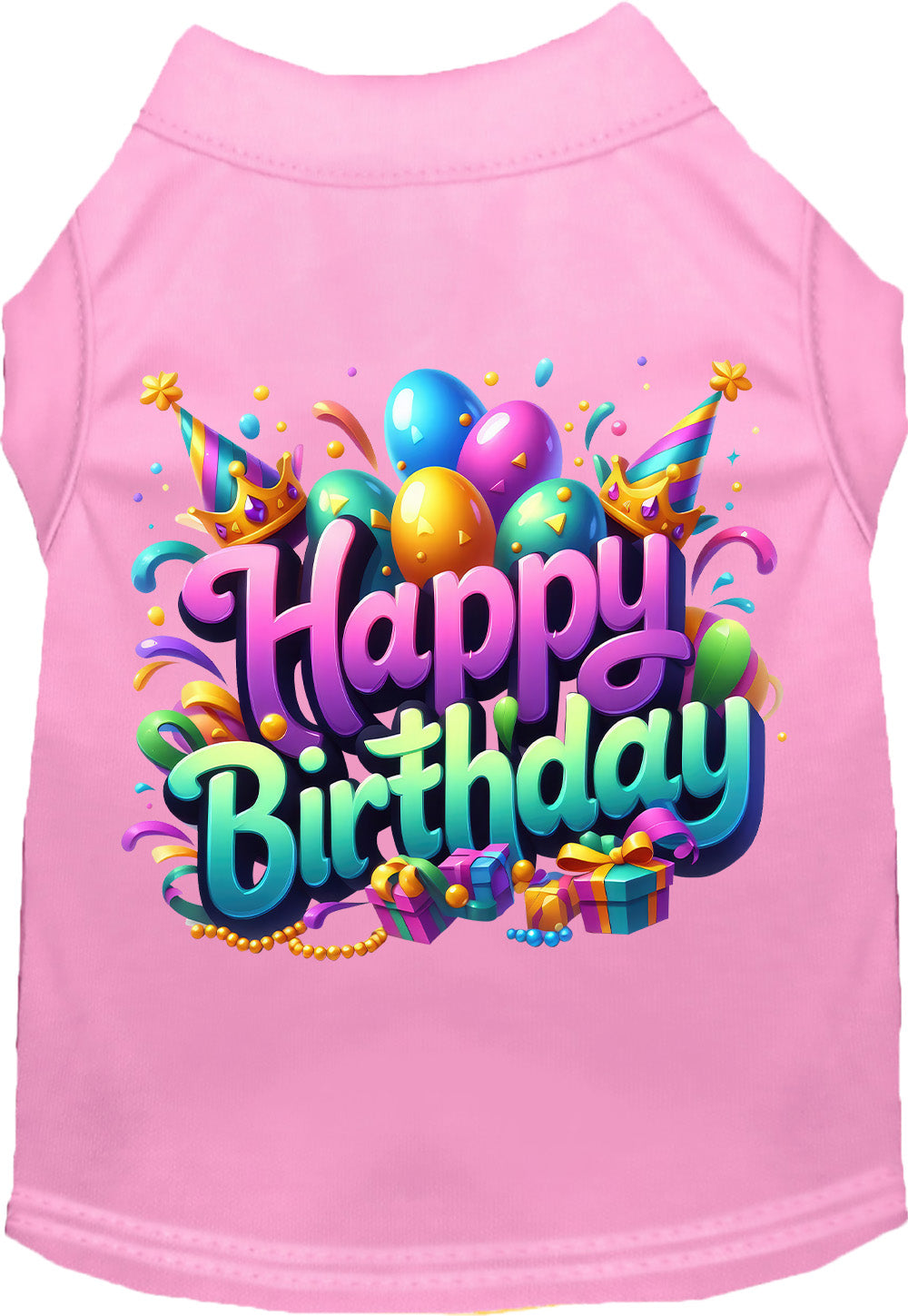 Party Cat or Dog Shirt for Pets "Happy Birthday"