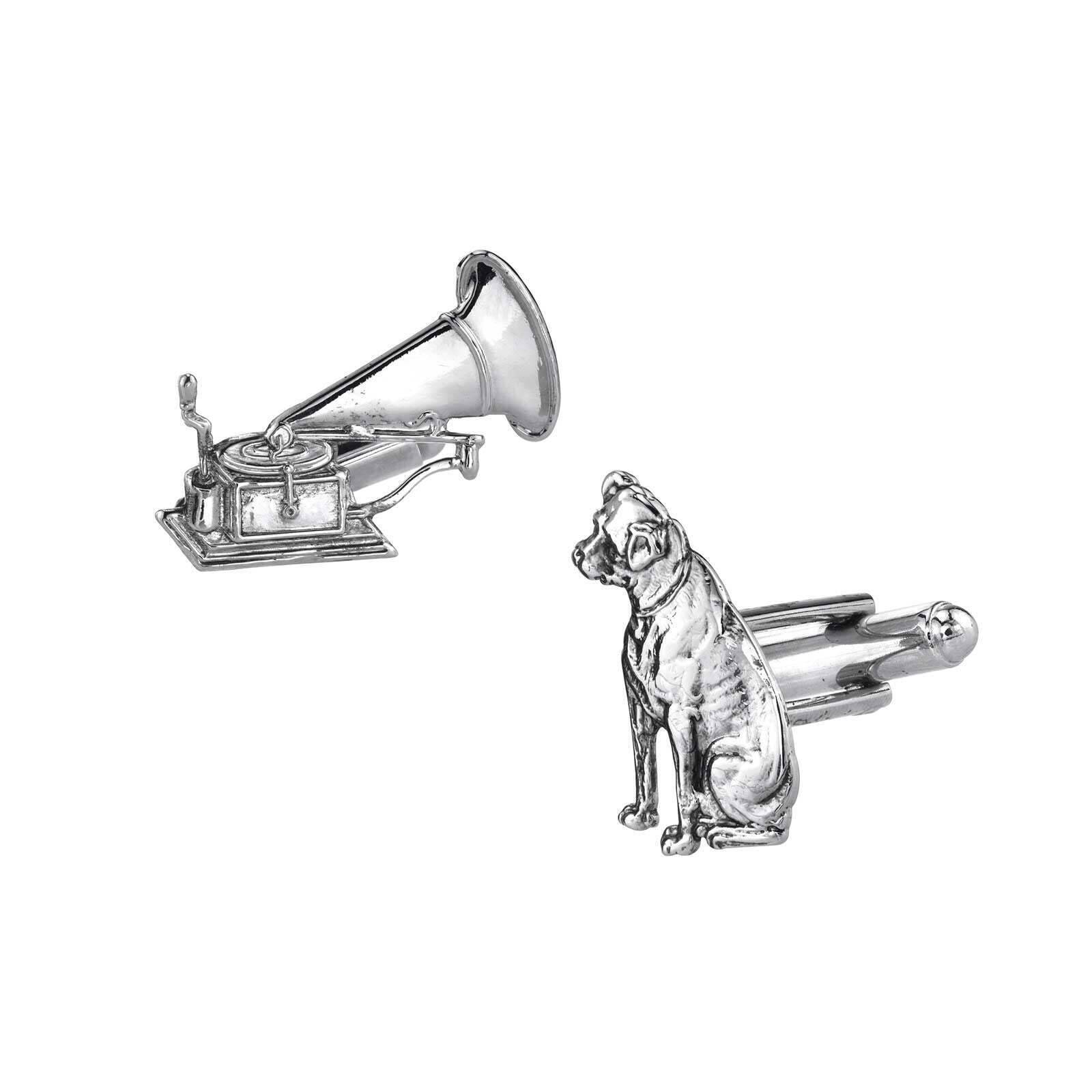 Dog and Phonograph Cufflinks