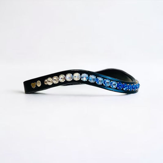 Delight Browband #5 Crystal, Light Sapphire & Sapphire